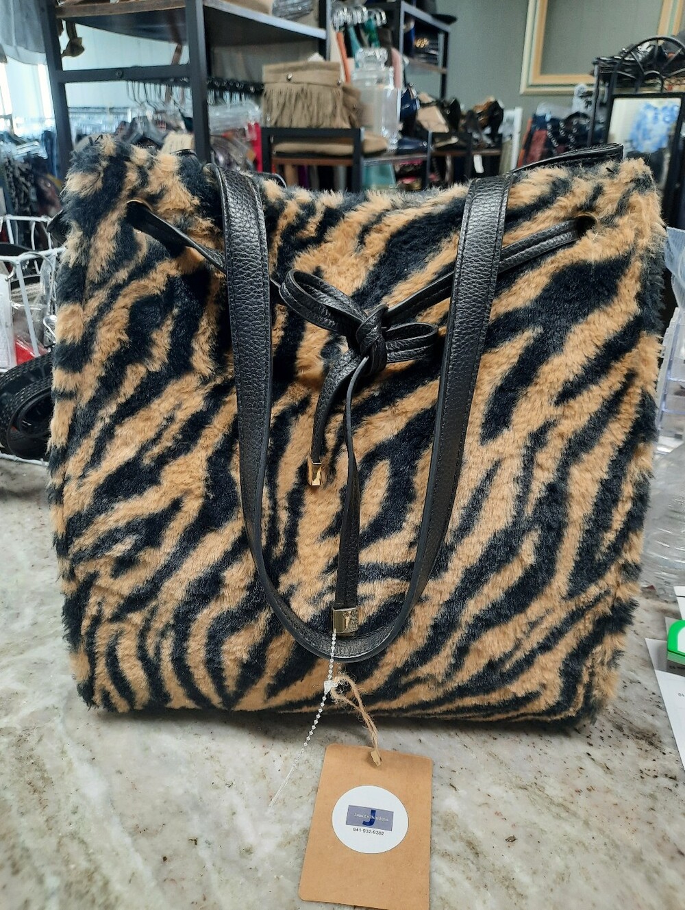 Classic Black Pebbled Leather Tote with Gold Hardware